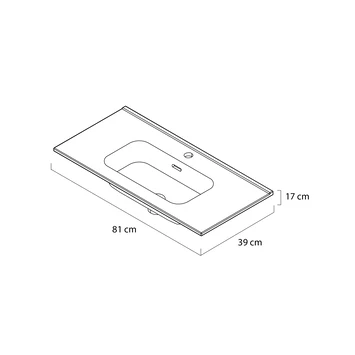 Tiger Badmeubelset Pocket 80 Cm Met 2 Lades Wit Incl. Looppoten - Afbeelding 4