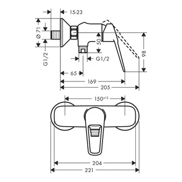 Hansgrohe Douchemengkraan Novus Loop - Afbeelding 2