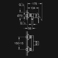 Grohe Douchemengkraan Start Edge -SEALSKIN Store 123 1898