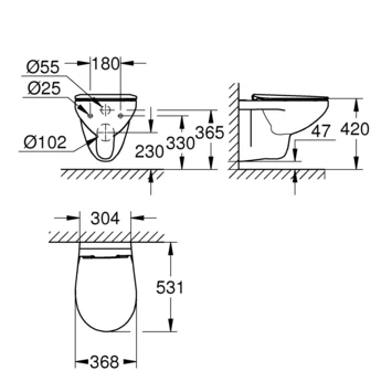 Grohe Wandcloset Bau - Afbeelding 9
