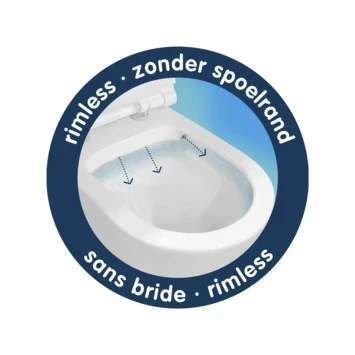 Geberit Inbouwreservoir UP100 Pureflow Met Wandcloset Zonder Spoelrand - Afbeelding 2