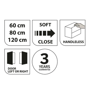 Tiger Spiegelkast S-Line 120cm Sneeuwwit - Afbeelding 3