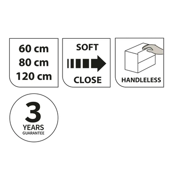 Tiger Karlo Badkamermeubel 60 Cm Chalet Eiken Met Wastafel Hoogglans Wit - Afbeelding 8