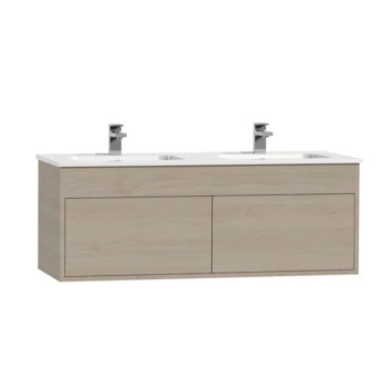 Tiger Helsinki Badkamermeubel 120 Cm Naturel Eiken Met Wastafel Keramiek Wit