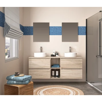 Allibert Gaya Badmeubelset 150cm Met Spiegels Eiken - Afbeelding 3