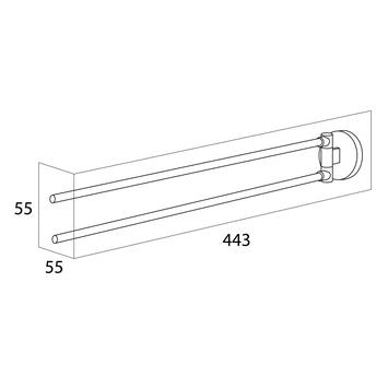 Handson Handdoekrek Smart Met Draaibare Armen Chroom - Afbeelding 3