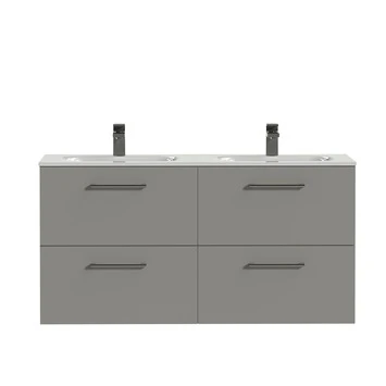 Tiger Badkamermeubel Studio 120cm Matgrijs/wit Met Ronde Greep