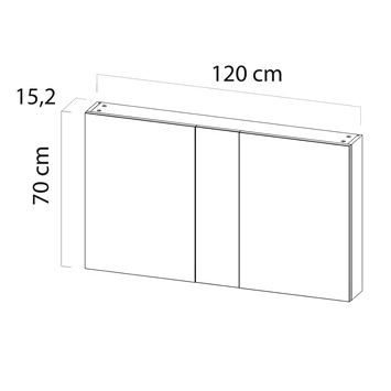 TIGER S-line Spiegelkast Chalet Eik 120cm - Afbeelding 2