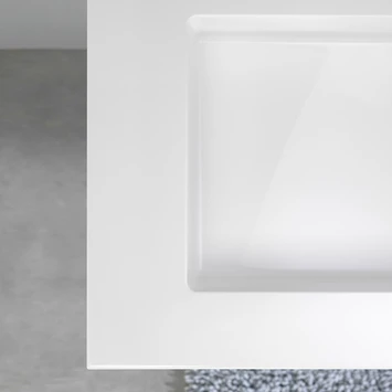 Tiger Reverse Meubelset 80 Cm Met 2 Lades Naturel Eik / Mat Wit Inclusief Quadro Wastafel Hoogglans Wit - Afbeelding 8