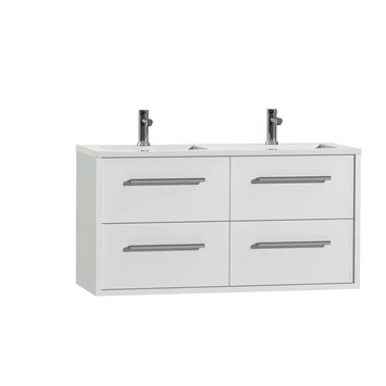 Tiger Boston Badkamermeubel 120cm Hoogglans Wit Met Dubbele Witte Wastafel - Afbeelding 2