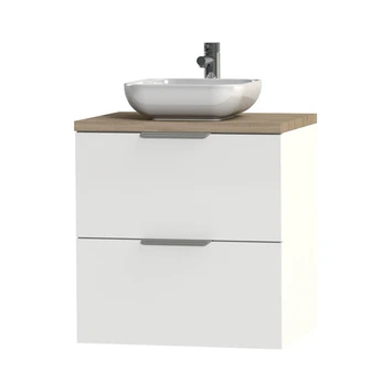 Tiger Badkamermeubel Studio 60cm Hoogglans Wit/witte Waskom Met Profielgrepen - Afbeelding 3