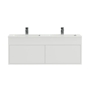 Tiger Helsinki Badkamermeubel 120 Cm Hoogglans Wit Met Wastafel Polybeton Hoogglans Wit - Afbeelding 2