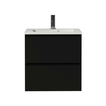 Tiger Badkamermeubel Karlo 60 Cm Mat Zwart Met Witte Wastafel - Afbeelding 3