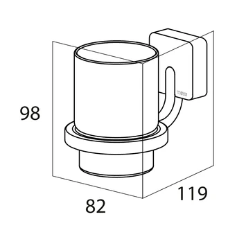 Tiger Bekerhouder Impuls Hangend Met Beker RVS - Afbeelding 4