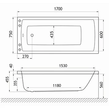 Sealskin Bad Trend Acryl 75x170x45,5 Cm - Afbeelding 2