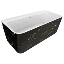 Allibert Bad Kolora Vrijstaand Marmer Zwart Mat 170x78 Cm