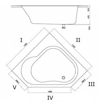 Sealskin Hoekbad Optimo Acryl 135x135x47 Cm - Afbeelding 2