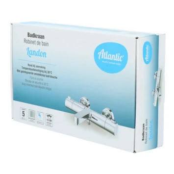 Atlantic Thermostatische Badkraan Landon Chroom - Afbeelding 6