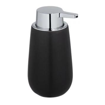 Wenko Keramische Zeepdispenser Badi Zwart 3 Wenko Keramische Zeepdispenser Badi Zwart