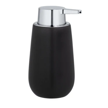 Wenko Keramische Zeepdispenser Badi Zwart 4 Wenko Keramische Zeepdispenser Badi Zwart - Afbeelding 2
