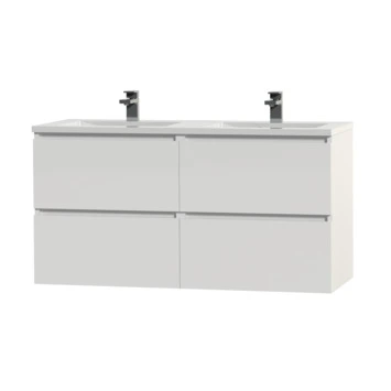 Tiger Karlo Badkamermeubel 120 Cm Hoogglans Wit Met Wastafel Hoogglans Wit