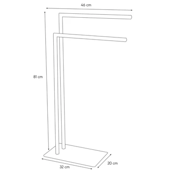 Sealskin Handdoekrek Tube Metaal Wit - Afbeelding 5