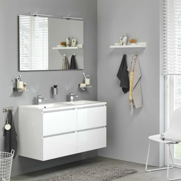 Tiger Karlo Badkamermeubel 120 Cm Hoogglans Wit Met Wastafel Hoogglans Wit - Afbeelding 6