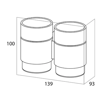 Tiger Dubbele Bekerhouder Nomad Hangend Met Bekers Zwart - Afbeelding 4
