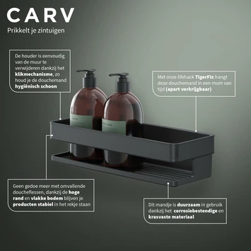 Tiger Douchemand Carv 28 Cm Zwart - Afbeelding 7