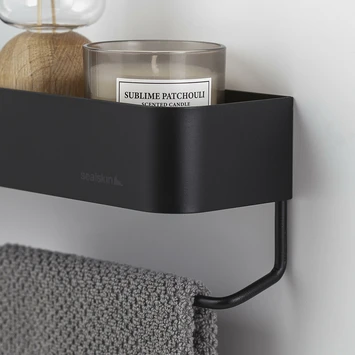 Sealskin Plank- En Handdoekhouder Brix Zwart - Afbeelding 5