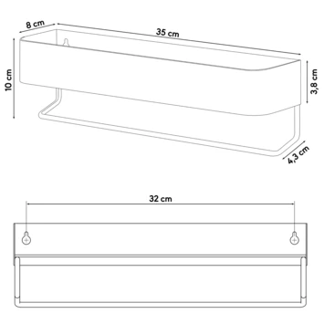 Sealskin Plank- En Handdoekhouder Brix Zwart - Afbeelding 13