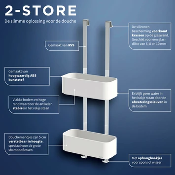 Tiger Doucherek Ophangbaar 2-store 25cm Wit - Afbeelding 6