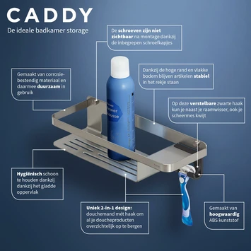 Tiger Douchemand Met Haak Caddy Rvs - Afbeelding 7