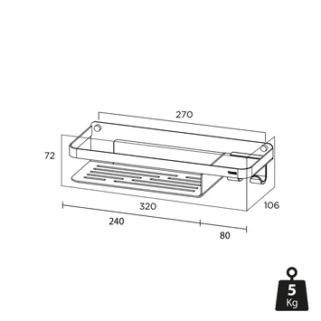 Tiger Douchemand Met Haak Caddy Rvs - Afbeelding 8