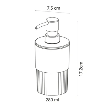 Sealskin Zeepdispenser Brave Staand Donkerroze - Afbeelding 12
