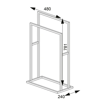 Sealskin Carré Handdoekrek Vrijstaand Wit - Afbeelding 5