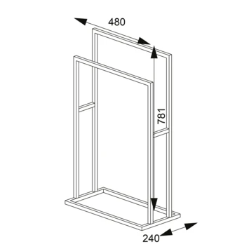 Sealskin Carré Handdoekrek Vrijstaand Wit - Afbeelding 7