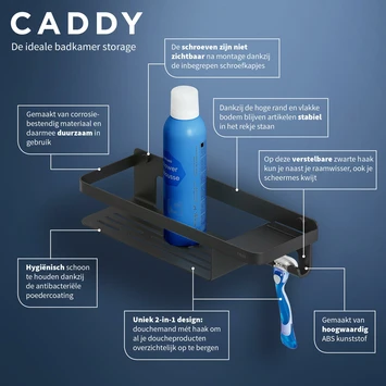 Tiger Douchemand Met Haak Caddy Zwart - Afbeelding 8