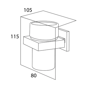 Tiger Bekerhouder Items Hangend Met Beker Chroom - Afbeelding 5