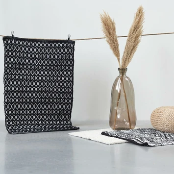 Sealskin Badmat Boho 60x60cm Zwart - Afbeelding 5