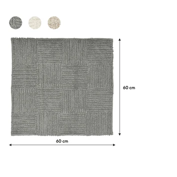 Sealskin Badmat Reverse 60x60cm Grijs 7 Sealskin Badmat Reverse 60x60cm Grijs - Afbeelding 5