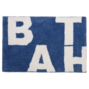 Sealskin Badmat Littera Blauw 90x60 Cm 3 Sealskin Badmat Littera Blauw 90x60 Cm