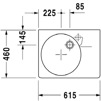 Duravit Wastafel Scola Links 61.4x45.9x22.4 Cm - Afbeelding 2