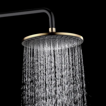 Tiger Regendoucheset Akcent Zwart/messing Incl Kraan En Handdouche Met 3 Straalstanden - Afbeelding 7