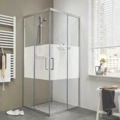 Sealskin Douchecabine Met Schuifdeur Style Hoekinstap 90x195 Cm Met Gesatineerde Band