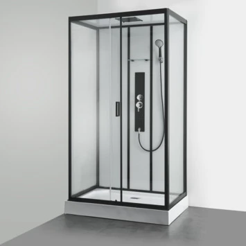 Allibert Douchecabine Uyuni Hoekmodel 80x120cm Zwart