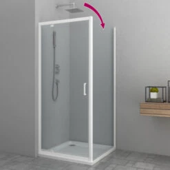 Allibert Douchewand Loft Game 90x200cm Wit Transparant