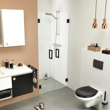 Sealskin Pendeldeur Voor Nis I AM 90x200 Cm Zwart