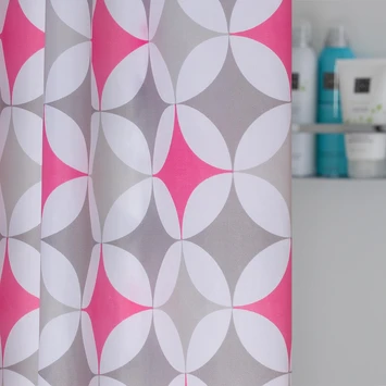 Sealskin Douchegordijn Diamonds 180x200 Cm Roze - Afbeelding 4