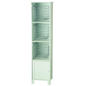 Saniscape Bretagne Kolomkast Met 3 Manden Wit